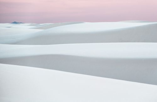 White Sands Sunset No. 1 - On White